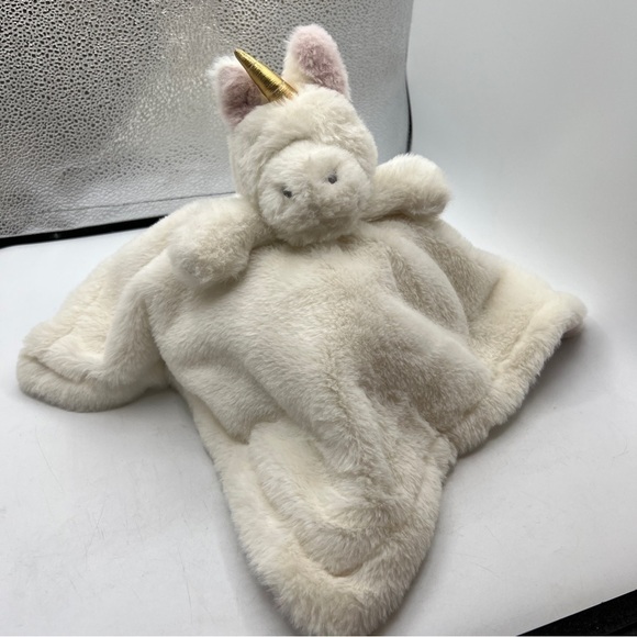 Baby Unicorn Soft Plush Security Blanket Stuffed Animal Fuzzy Soft White Toy. - Picture 1 of 9